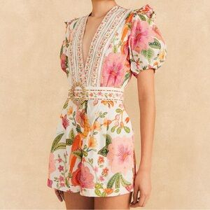 Farm Rio - Macaw Bloom Cotton Romper
